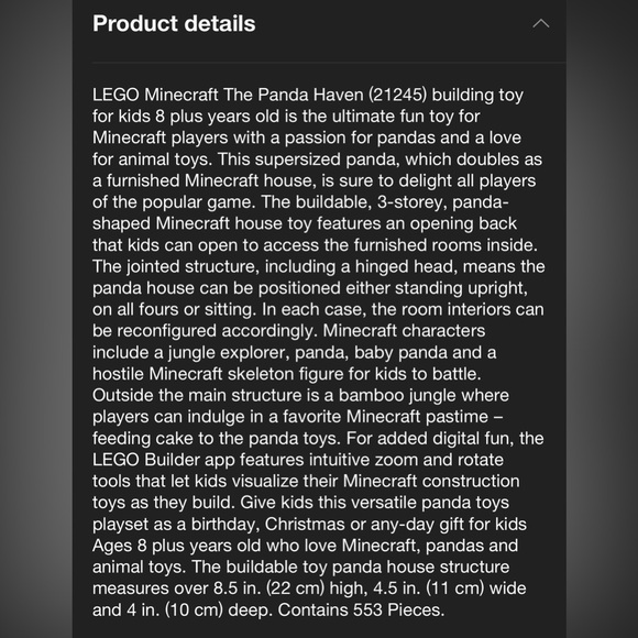 Lego Minecraft The Panda Haven Toy House with Animals NWT - Picture 8 of 11